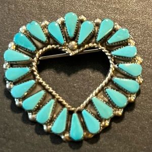 Turquoise Heart Pin/Pendant